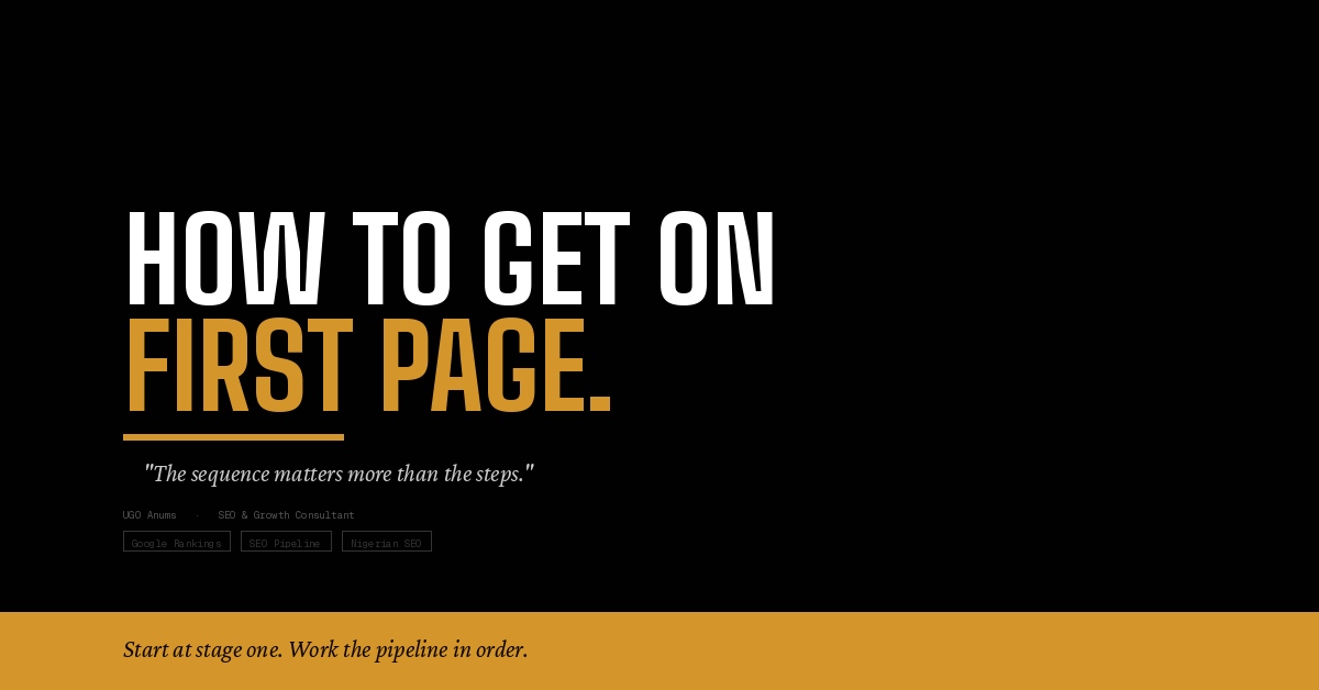 how to rank on the first page on Google
