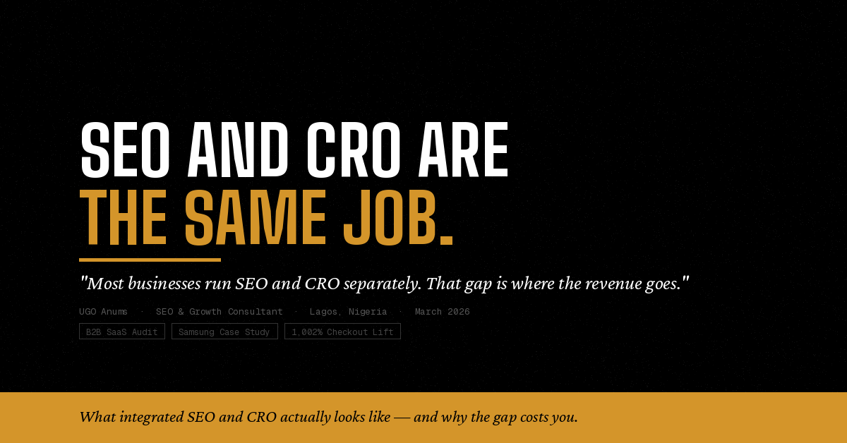 seo and cro are same job